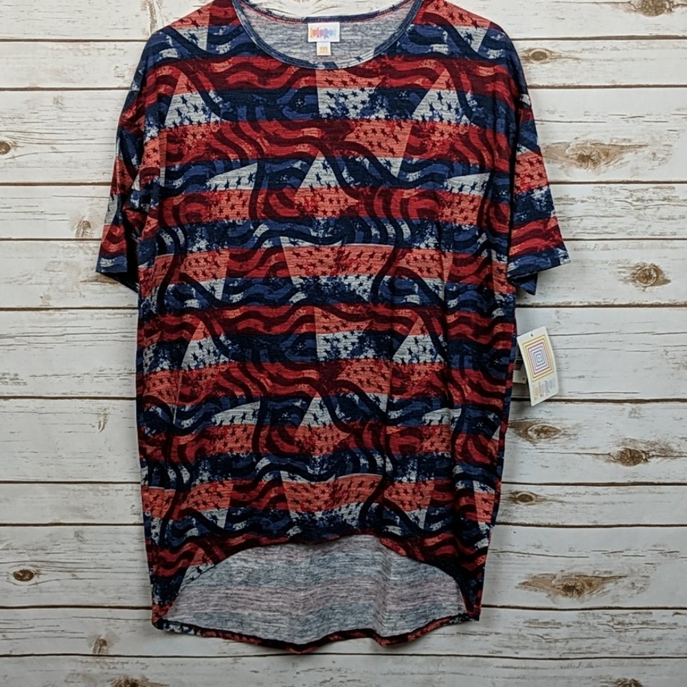 Lularoe Irma America Patriotic XXS Top